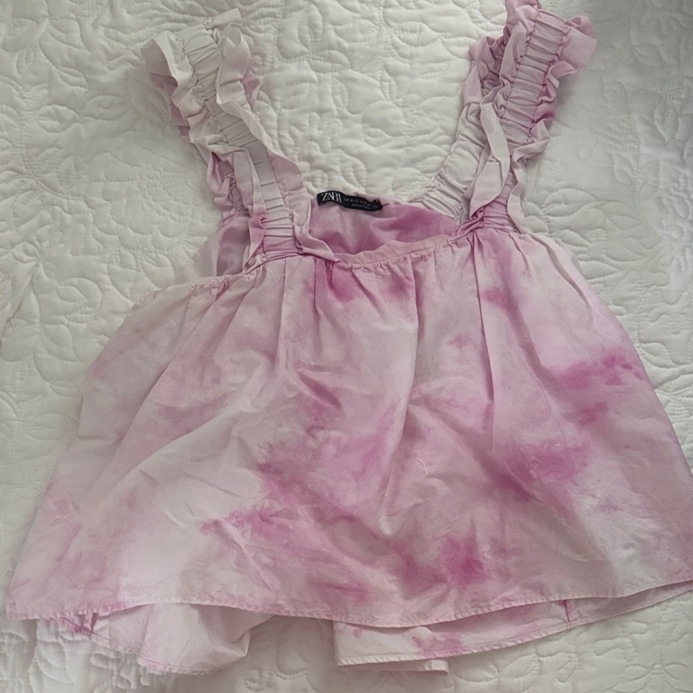 Zara Pink Ruffled Top